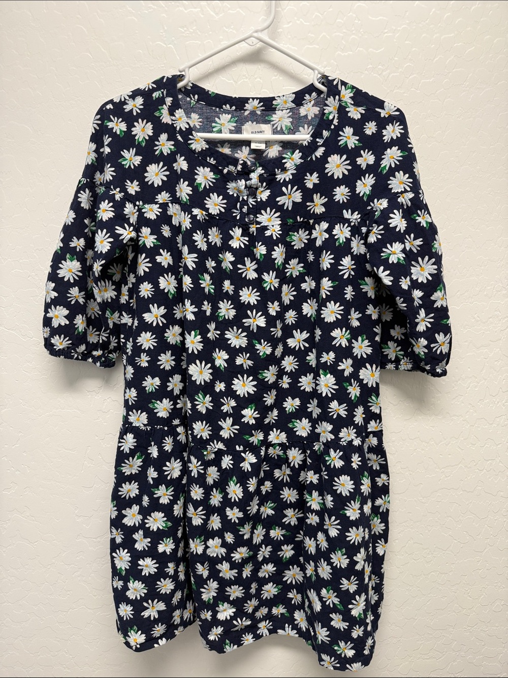 Old Navy Navy Daisy Sundress with Yellow Centers